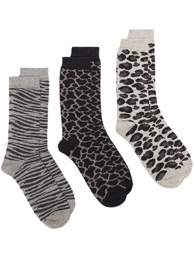 Anonymous Ism Grey Printed Socks Set