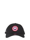 Canada Goose Logo-patch Canvas Baseball Cap In Black