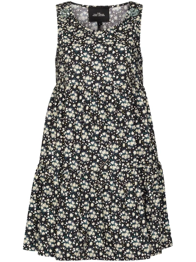The Marc Jacobs Liberty Floral Print Tent Dress In Black