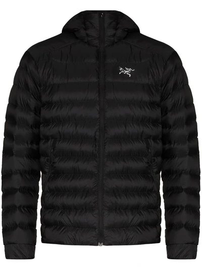 Arc'teryx Cerium Lt Padded Hooded Shell-down Jacket In Black