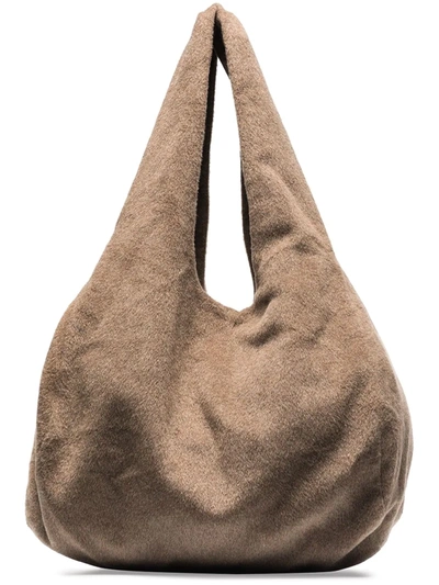 Lauren Manoogian Grey Large Wool Shoulder Bag