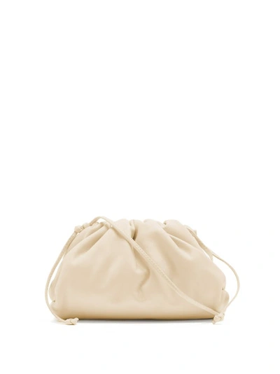 Bottega Veneta The Pouch Small Leather Clutch Bag In Beige