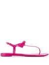 Alexandre Birman 10mm Jelly Clarita Rubber Thong Sandals In Fuchsia,pink