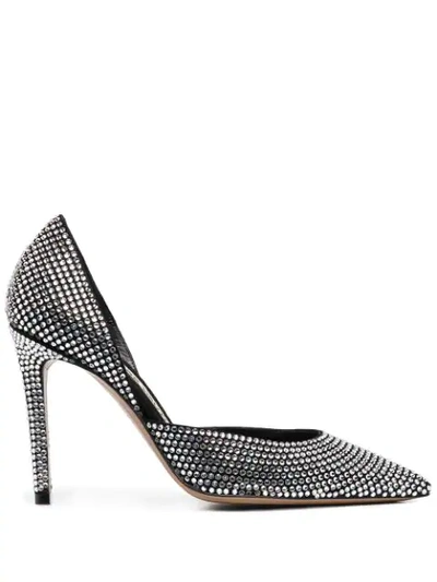 Alexandre Vauthier Women's Alex Crystal-embellished Leather D'orsay Pumps In Black