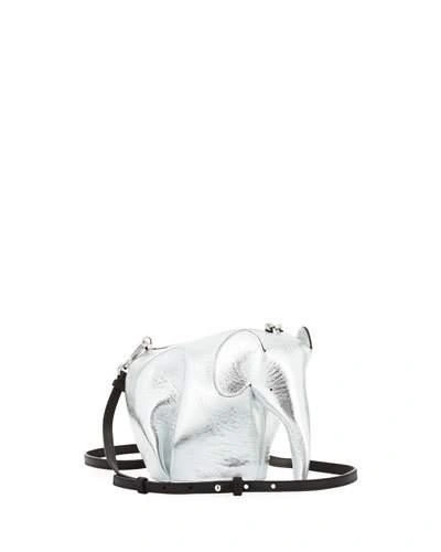 Loewe Elephant Silver Leather Cross-body Bag