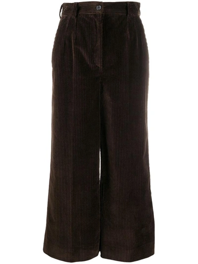 Dolce & Gabbana Trousers In Marrone Scuro
