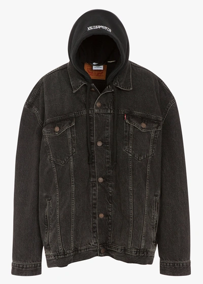 Vetements Levi's X Oversized Denim Jacket In Black | ModeSens