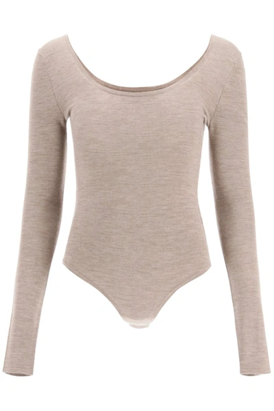 Gabriela Hearst Emily Bodysuit In Beige