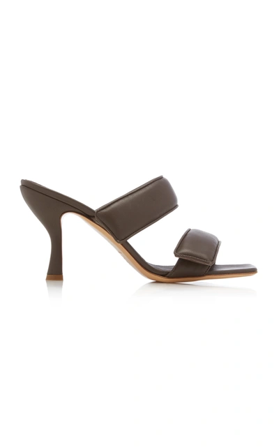 Gia X Pernille Teisbaek 80mm Padded Leather Strappy Sandals In Brown