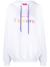 Ireneisgood Unicorn Cotton Sweatshirt Hoodie In White