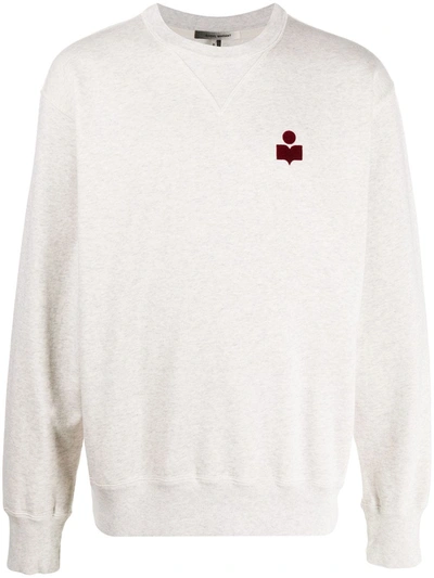 Isabel Marant Logo Print Sweatshirt In White