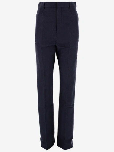 Jacquemus Trousers In Blu
