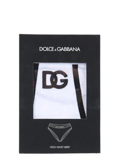 Dolce & Gabbana Jersey Briefs In White