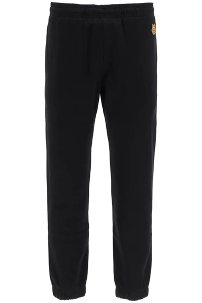 Kenzo Pants With Tiger Patch Logo In Black