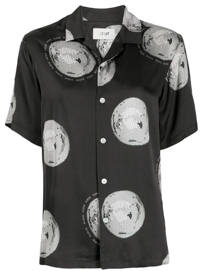 Kirin Disco Ball Print Shirt 42 In Black
