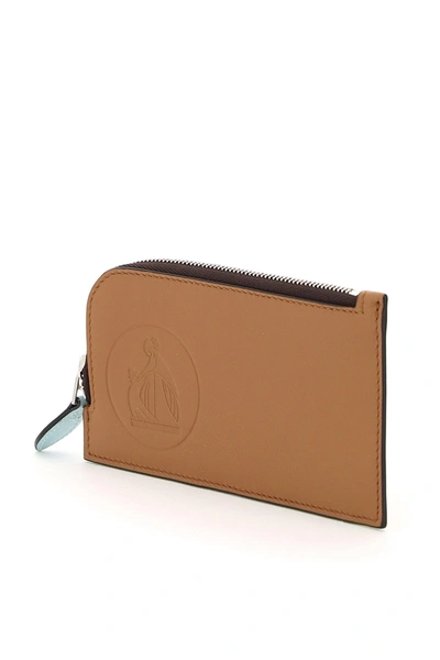Lanvin Tourist Card Holder Pouch In Wood