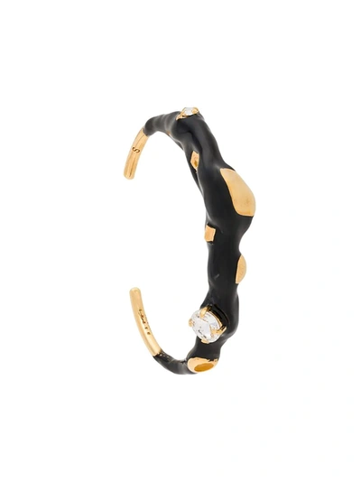 Marni Metal And Enamel Cuff Bracelet In Black,gold