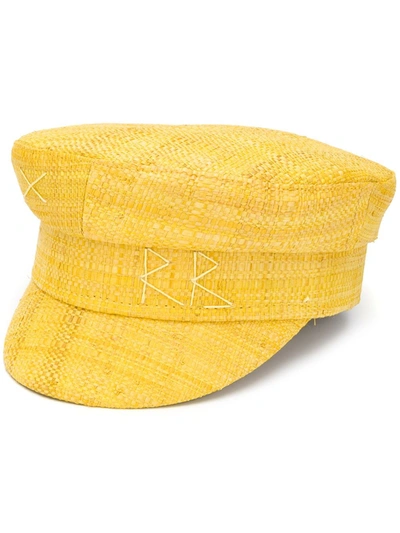 Ruslan Baginskiy Baker Boy Straw Hat In Yellow