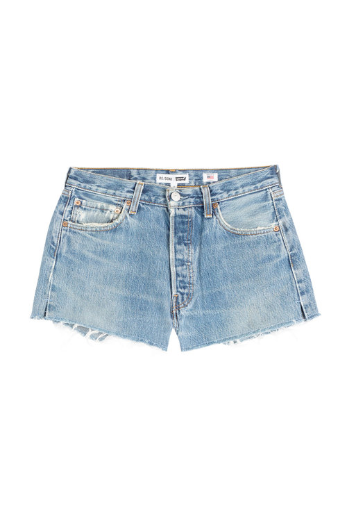 Re/done Cut Off Vintage Denim Shorts, Blue | ModeSens