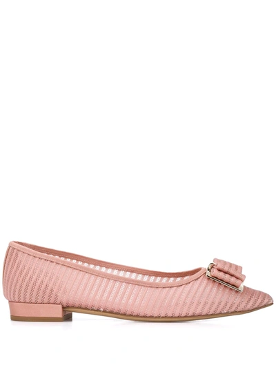 Ferragamo Vara Ballerina Shoes In Pink