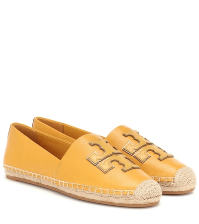 Tory Burch Ines Leather Espadrilles In Yellow,gold