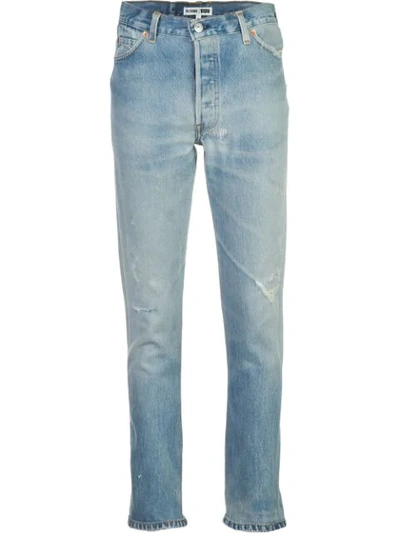 Re/done Denim High-rise Jeans In Blue