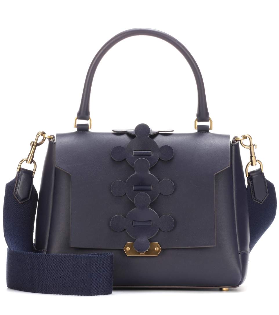 Anya Hindmarch Bathurst Small Leather Shoulder Bag In Iedigo | ModeSens