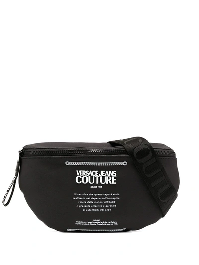 Versace Jeans Couture Logo Plaque Belt Bag In Black