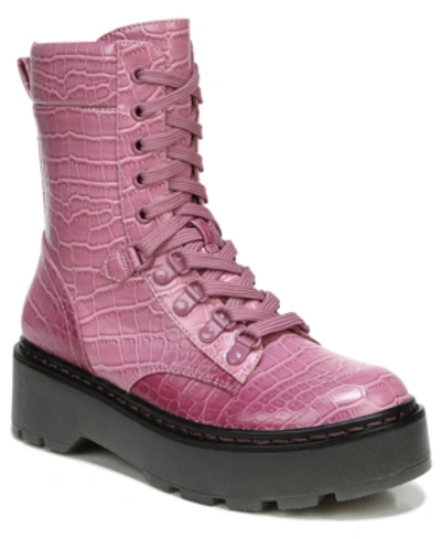 Circus By Sam Edelman Women's Sanders Lug Sole Hiker Boots Women's Shoes In Berry Multi Ombre Croco