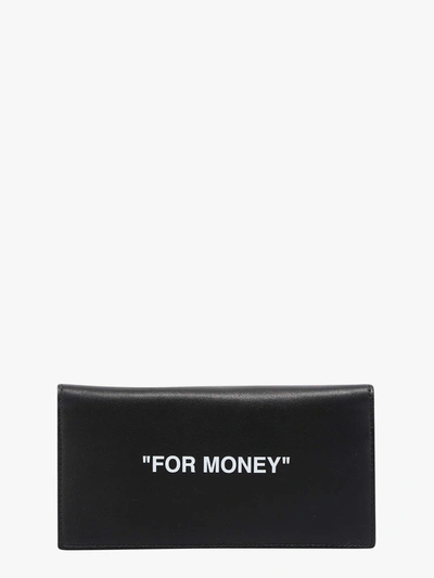Off-white For Money Leather Wallet In Black
