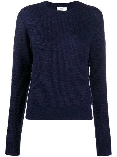 Closed Micro-waffle Knit Jumper In Blue