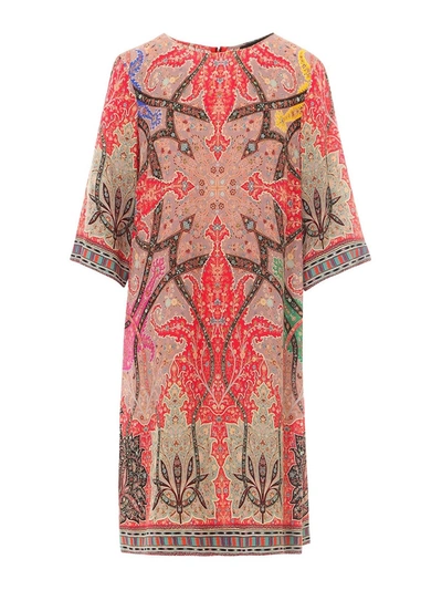 Etro Paisley Printed Dress In Red
