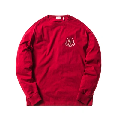 Pre-owned Kith Moncler Ls Tee Red