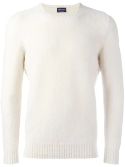 Drumohr Crew Neck Jumper In White