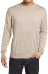 Peter Millar Crown Crewneck Sweater In Oatmeal