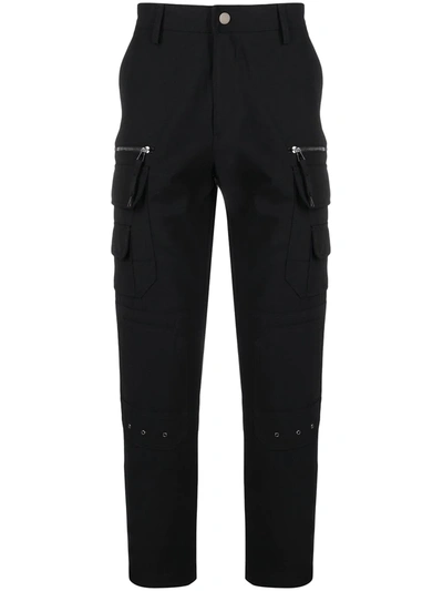 Diesel Black Gold Straight-leg Cargo Trousers In Black