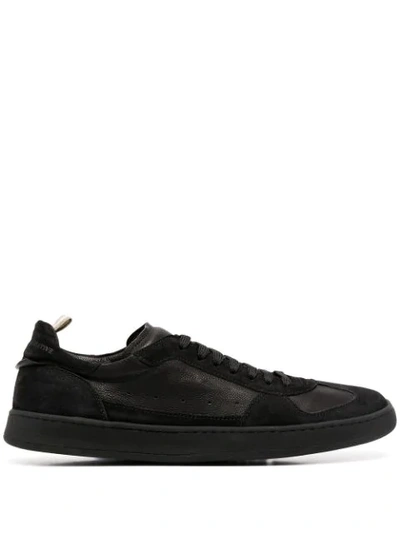 Officine Creative Kadett Sneakers In Black Suede And Leather