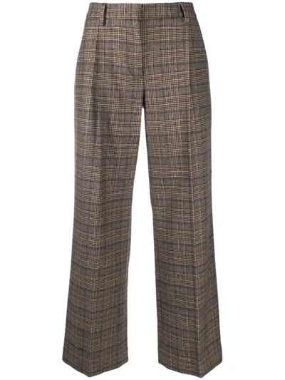 Lardini Grey And Brown Wool Blend Trousers