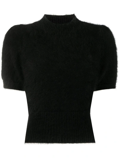 Amen Textured Shortsleeve Jumper In Black