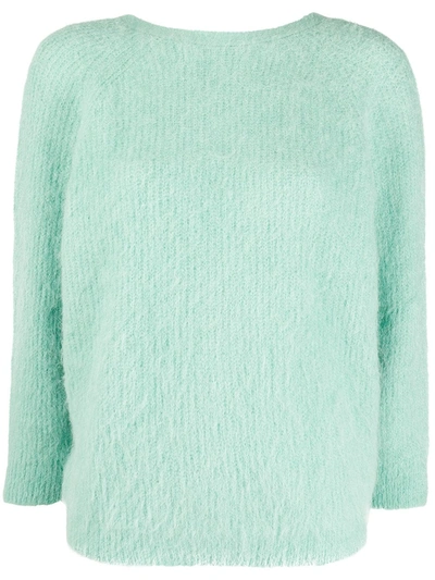 Ba&sh Twist Back Jumper In Green