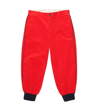 Gucci Kids' Corduroy Pants In Red