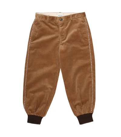 Gucci Kids' Corduroy Pants In Brown