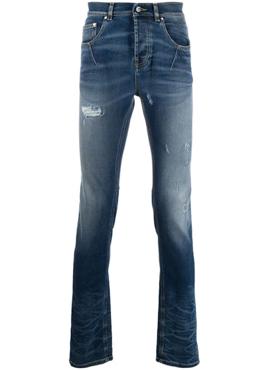 Les Hommes High-rise Skinny Jeans In Blue