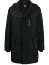 Karl Lagerfeld Men's Down Parka W/ Faux-fur Lining In Navy