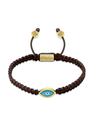 Nialaya Jewelry Evil Eye Braided Bracelet In Black