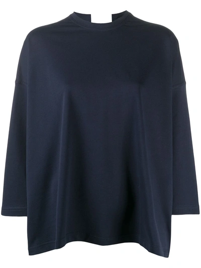 Sofie D'hoore Slouchy Cotton Tunic Top In Blue