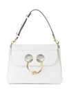 Jw Anderson Pierce Medium Leather Shoulder Bag In White