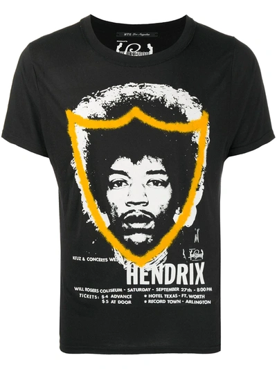 Htc Los Angeles Rock Vintage Hendrix-print T-shirt In Black