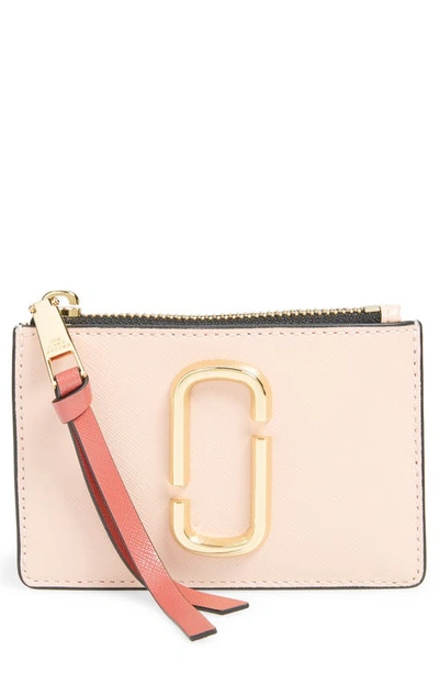 The Marc Jacobs Snapshot Leather Id Wallet In New Rose Multi