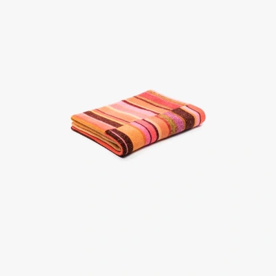 The Elder Statesman Orange Supersoft Cashmere Rainbow Blanket